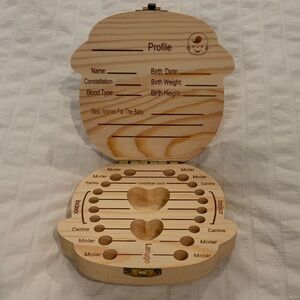 Wooden Baby Tooth Keepsake Box